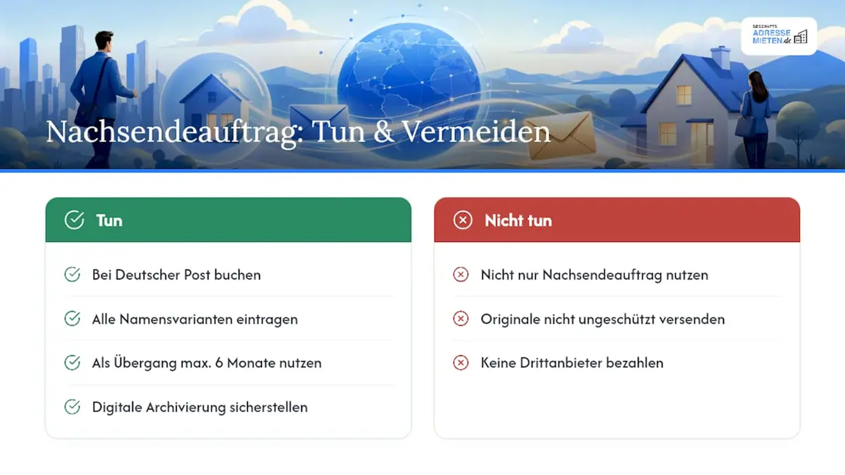 Was der Nachsendeauftrag wirklich leistet und wo er aufhört — overview diagram