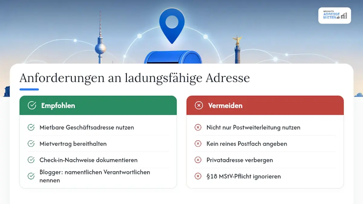 Gesetzliche Vorgaben: Geschäftsadresse oder Postfach – was ist erlaubt? Wer ein Unternehmen gründet, steht oft vor der Frage, ob eine reguläre Geschäftsadresse erforderlich ist oder ob auch ein Postfach ausreicht. In Deutschland gibt es klare rechtliche Unterschiede: Für die Anmeldung beim Handelsregister, beim Finanzamt und für viele behördliche Vorgänge muss in der Regel eine ladungsfähige Geschäftsadresse angegeben werden – also ein Ort, an dem das Unternehmen tatsächlich erreichbar ist. Ein reines Postfach genügt diesen Anforderungen meist nicht, da dort keine persönliche Zustellung möglich ist. Es lohnt sich daher, die jeweiligen Anforderungen genau zu prüfen, bevor man sich für eine Adresse entscheidet.