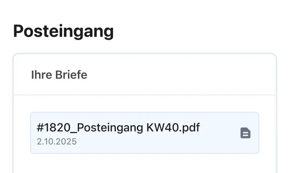 Digitaler Posteingang für Geschäftspost