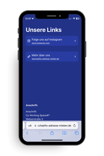 linktree mockup