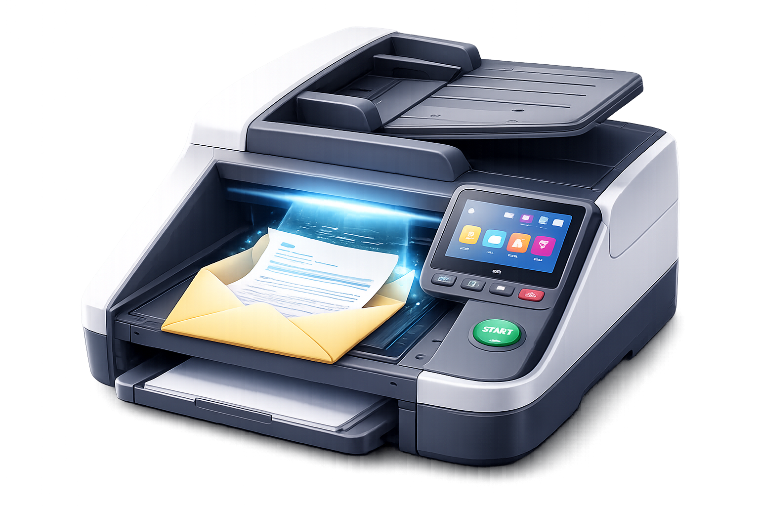 Briefscanner für eingehende Post